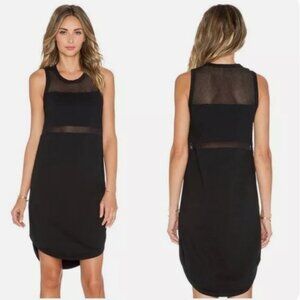Rag & Bone Marlo Mesh Cotton Stretch Dress Round Hem Sleeveless Sport Crew Top M
